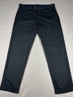 Proper Cloth Black Stretch Cotton Chino Pants Slim Fit 35x30 Custom Men's